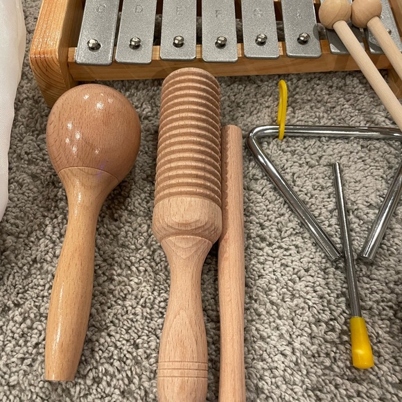 Wooden Musical Instrument Set with Bag for Kids - Picture 3 of 7